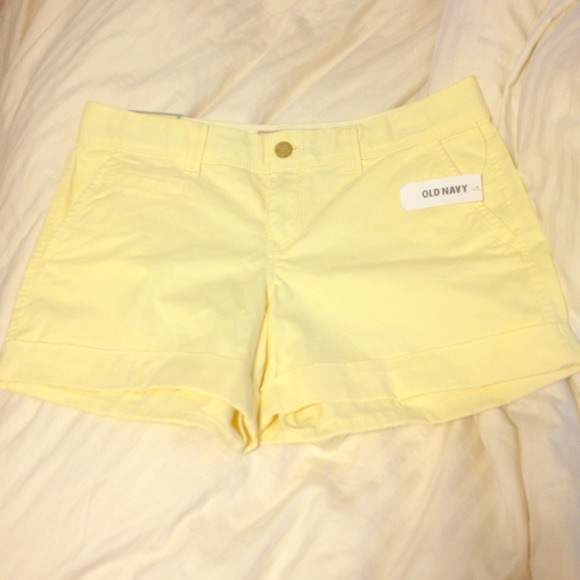 Pale yellow shorts