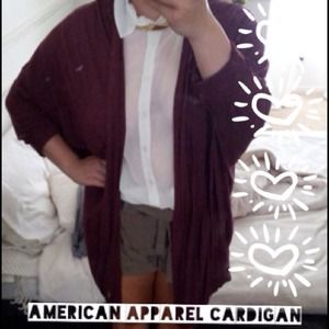 American Apparel Pleated Cardigan