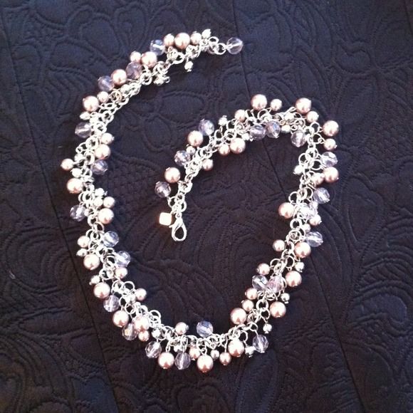 Banana Republic crystal and pearl necklace