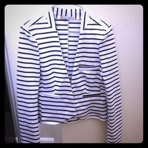 Black and white blazer