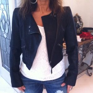Free people size zero leather jacket