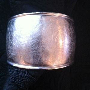 Sterling silver cuff bracelet.