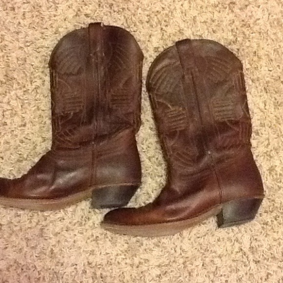 Leather cowboy boots