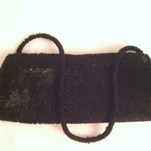 Beaded evening clutch w/strap