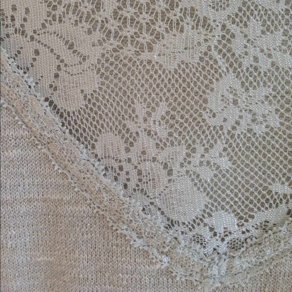 Oversized grey lace free people sweater - Picture 2 of 3