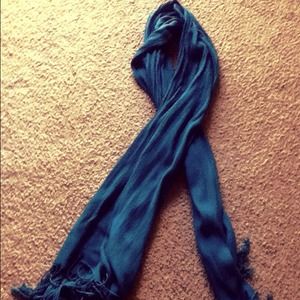Dark teal scarf with fringe detail (NEVER WORE!)