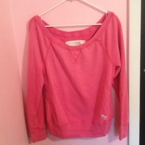 HOT PINK wide-neck sweater