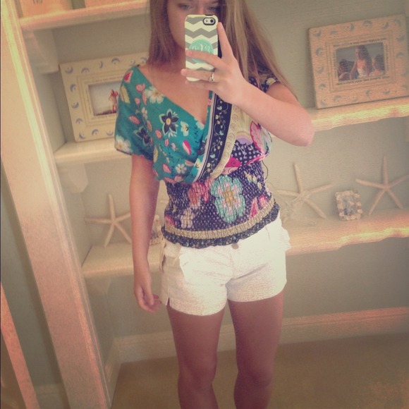 Brand New Neiman Marcus Shorts and Kimono Blouse