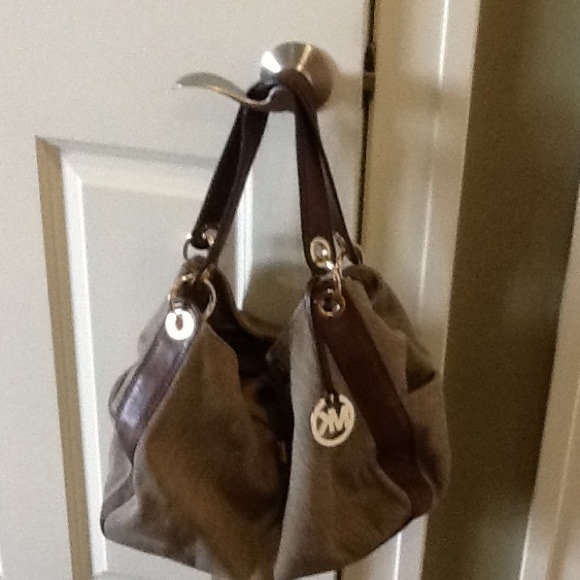 Leather and canvas Michael Kors purse