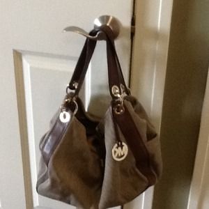 Leather and canvas Michael Kors purse