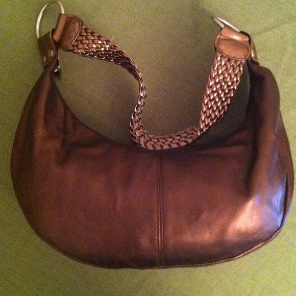 Bronze hobo bag