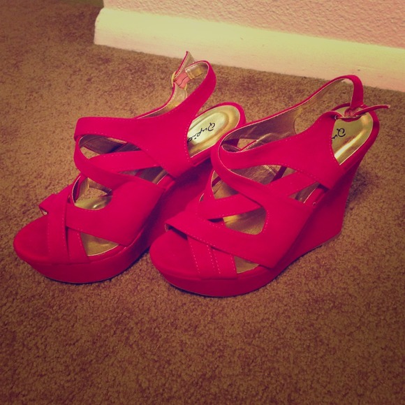 Cute pink suede shoes