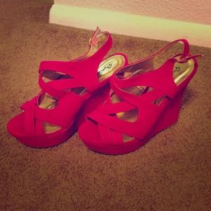 Cute pink suede shoes