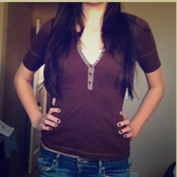 Tops - 💋ITEM OF THE DAY💋💀REDUCED!💀Brown shirt w/ cami
