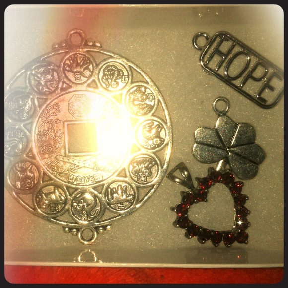 Lot of four charms for necklace or bracelet!