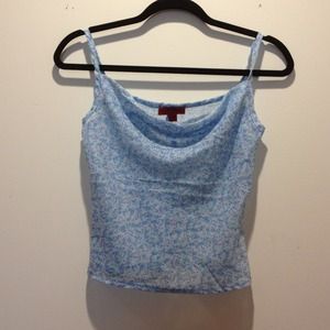 Like new! BCBG blue flower top