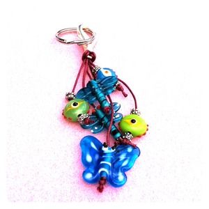 evil eye/butterfly/dragonfly keychain/clip