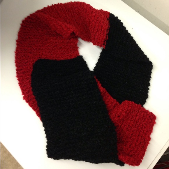 Black and red scarf