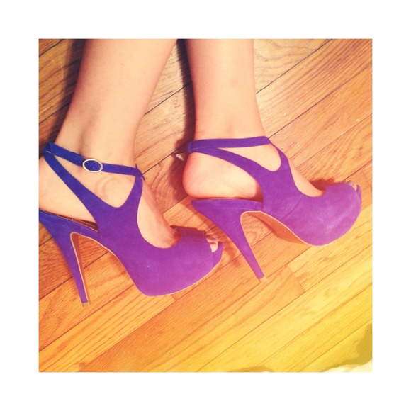 BCBGeneration Cobalt Blue Suede Strappy Heels
