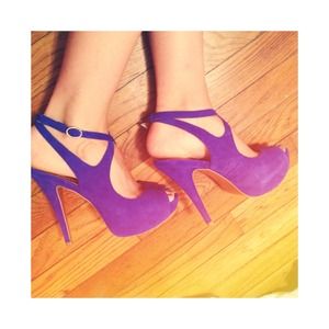 BCBGeneration Cobalt Blue Suede Strappy Heels