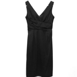 Black, v-neck, evening dress. Never worn.