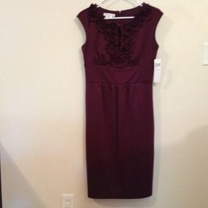 Burgundy London times dress