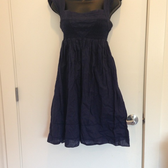 Navy blue Maeve ruche dress