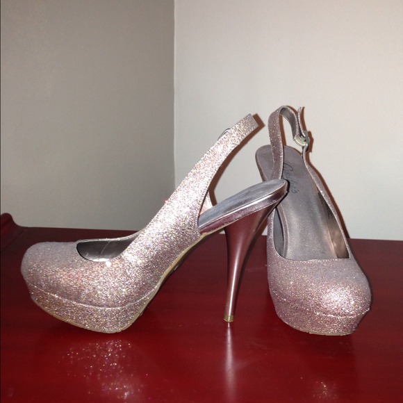 Glitter sling backs