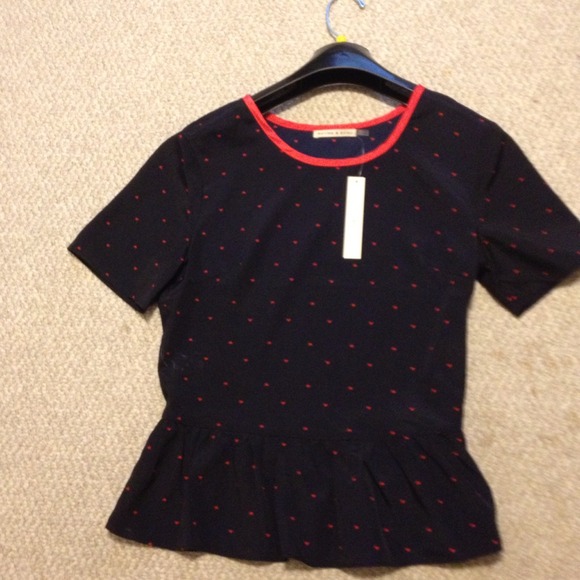 🎉HP 12/9/13🎉Rhymes of Los Angeles- Peplum blouse - Picture 2 of 3