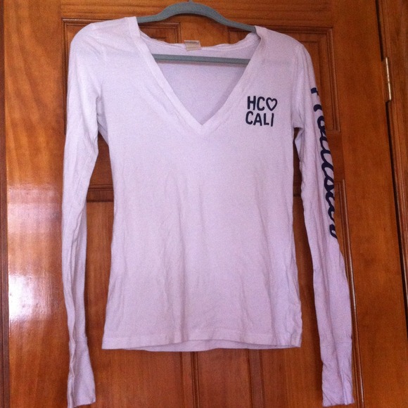 White Long Sleeve Hollister Shirt