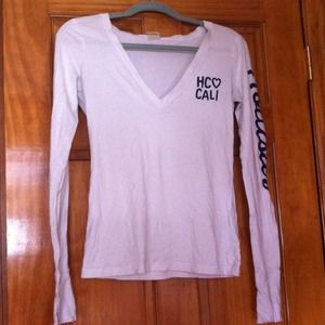 White Long Sleeve Hollister Shirt