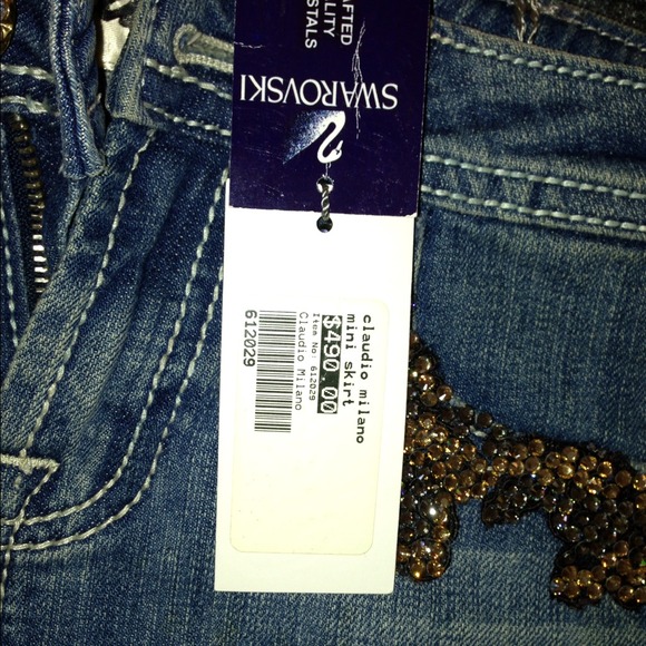 Claudio Milano designer jean skirt - size 26 - Picture 3 of 4