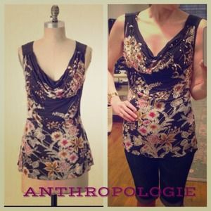NWT Deletta Anthropologie cowl neck top