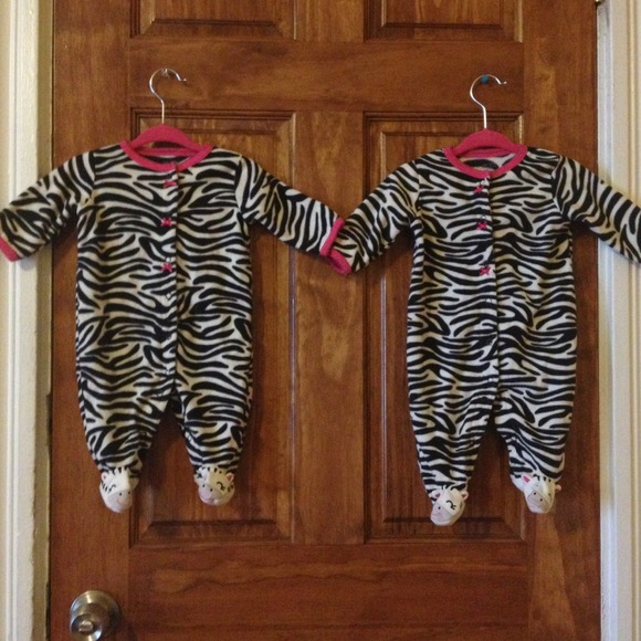 Fleece zebra print pjs