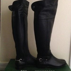ROS HOMMERSON WIDE SHAFT OVER KNEE BLACK BOOTS