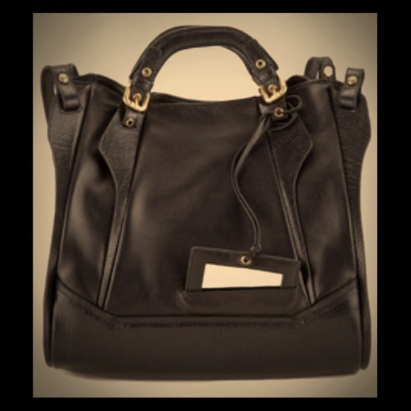 KOOBA Pearl Leather Handbag Crossbody Bag Black