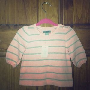Baby gap striped sweater x bows and ruffles