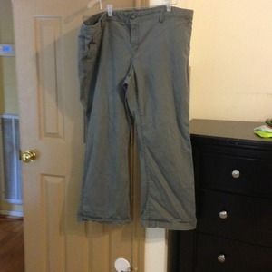 Charcoal gray twill pants from Old Navy. 22 short