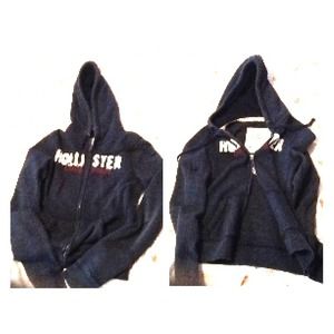 Hollister double zipper sweater