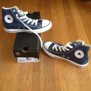 Navy High Top Converse