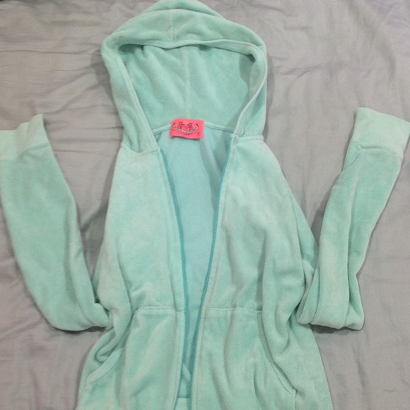 Juicy couture aqua blue hoodie XS/P