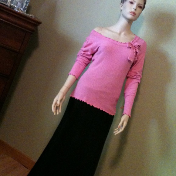 Pink Sweater Top sz M - Picture 4 of 4
