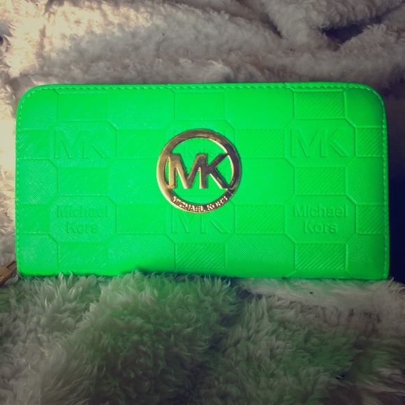 Michael Kors lime green wallet