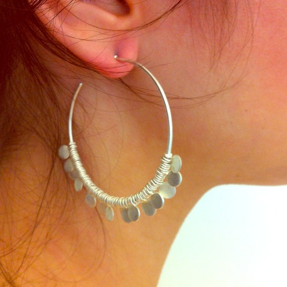 SOLD Stella and Dot Silver Hoop Earrings SOLD