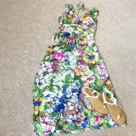 Bright maxi dress with vivid colors