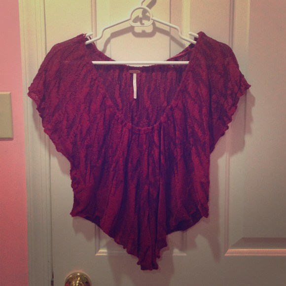 FREE PEOPLE maroon tank S/P