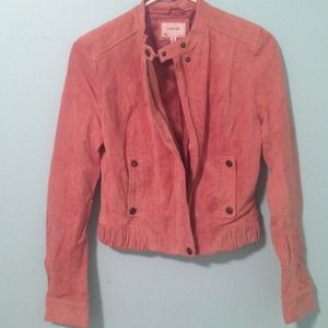 Suede peach jacket