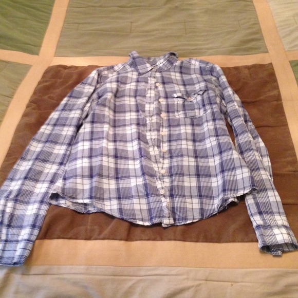 Plaid long sleeve hollister size Med