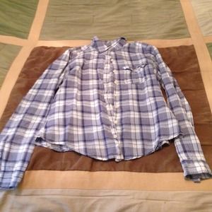 Plaid long sleeve hollister size Med