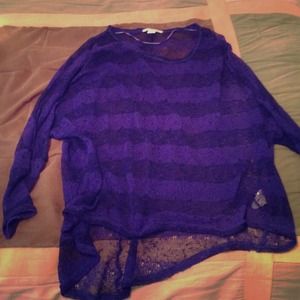 Royal blue oversize cover up (see thru)